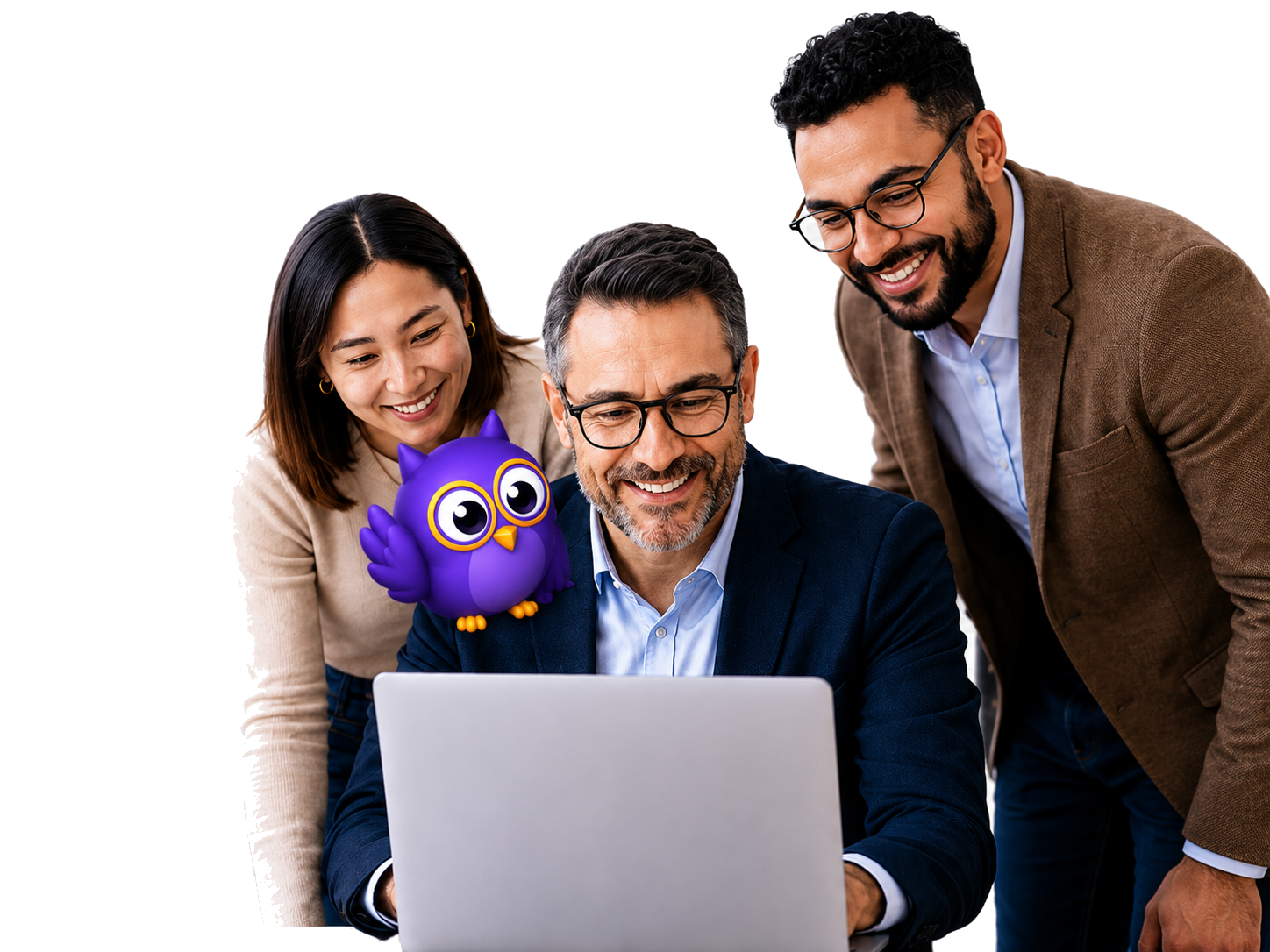 A team learning software together with Guidely